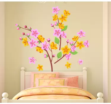 Wall sticker floral branches arrangement - TenStickers