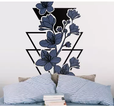 Wall sticker floral geometric arrangement - TenStickers