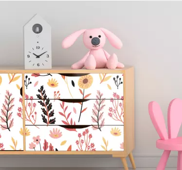 Wall sticker floral pattern decoration - TenStickers
