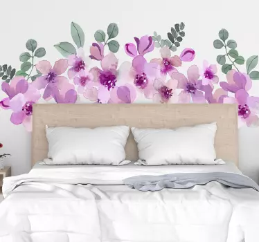 Wall sticker floral watercolor arrangement - TenStickers