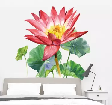 Wall sticker lotus blossom design - TenStickers