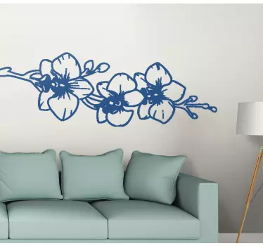 Wall sticker orchid flower arrangement - TenStickers