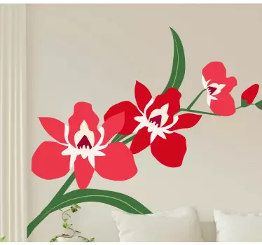 Wall sticker orchid flower composition - TenStickers