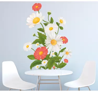 Wall sticker radiant floral arrangement - TenStickers