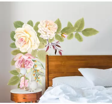 Wall sticker serene floral accents - TenStickers