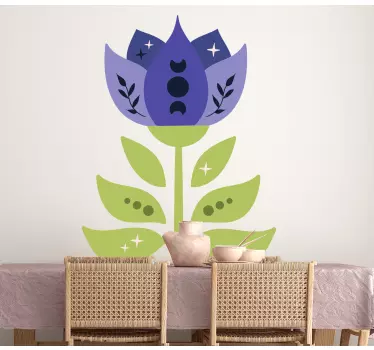 Wall sticker stylish floral art - TenStickers