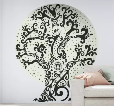 Wall sticker stylized tree artwork - TenStickers