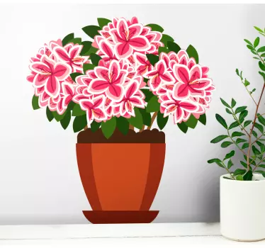 Wall sticker vibrant flower pot - TenStickers