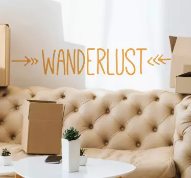 Wanderlust Text Sticker - TenStickers