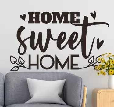 Warm sanctuary quote wall sticker - TenStickers