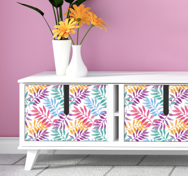 Watercolored Leafs vinyl sheet - TenStickers