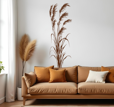 Waving reeds plant wall sticker - TenStickers