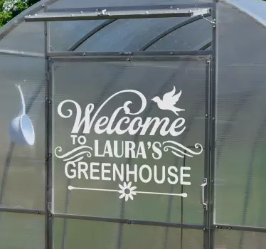 Welcome greenhouse window decal - TenStickers