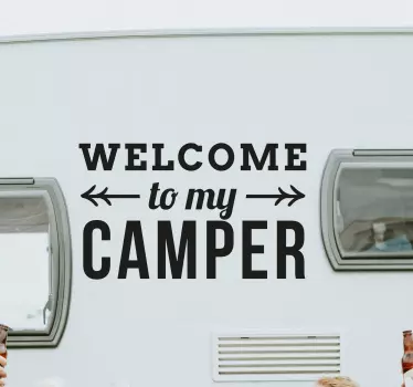 Welcome to my camper campervan decal - TenStickers
