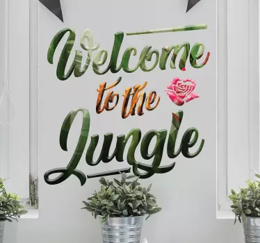 Welcome to the Junglesong lyric music sticker - TenStickers