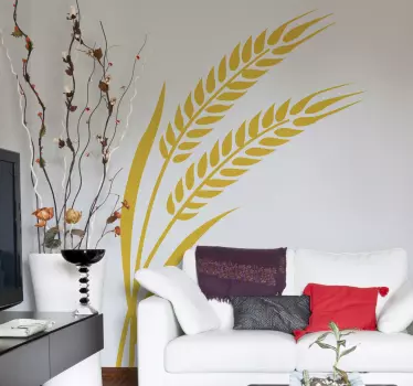 Decorative wheat plant wall sticker - TenStickers