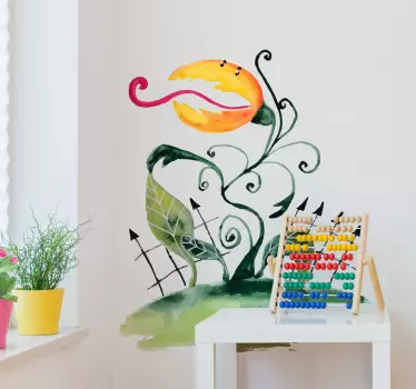 Whimsical Flower Design nature wall sticker - TenStickers