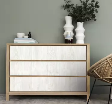 White wood decals for furniture - TenStickers