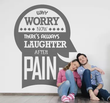 Why Worry Text Sticker - TenStickers
