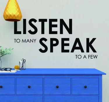 William Shakespeare Listen Quote Sticker - TenStickers