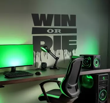Win or die video game sticker - TenStickers