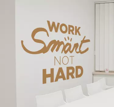 Work smart office wall sticker - TenStickers