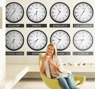 World Times Wall office wall sticker - TenStickers