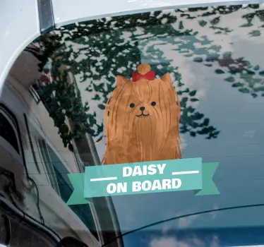 Yorkshire Bow on board car window sticker - TenStickers