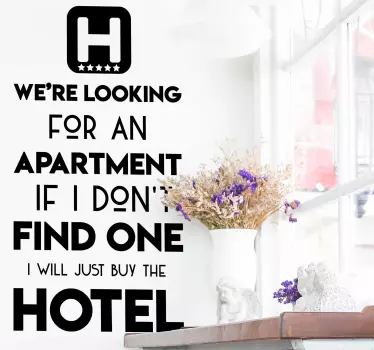 Zlatan Hotel quote sticker - TenStickers