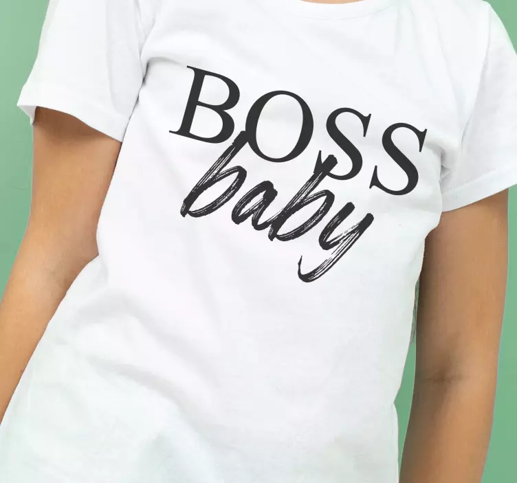 Boss lady text lettering t-shirt - TenStickers