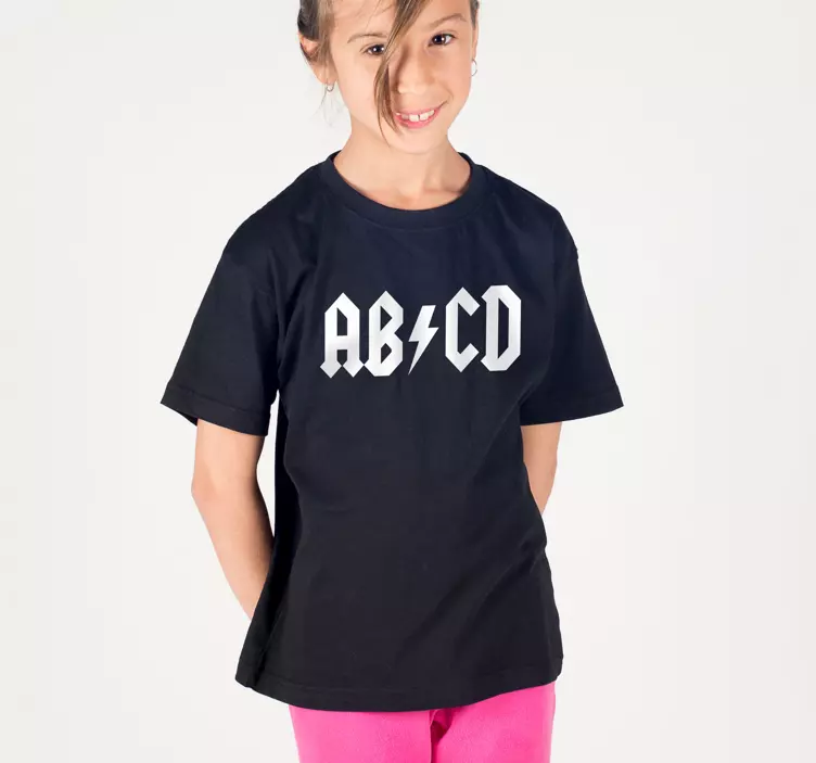 abcd logo monocolor custom t-shirt - TenStickers