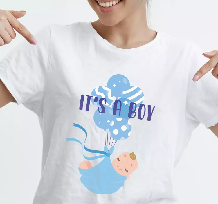 Baby boy reveal baby t-shirt - TenStickers