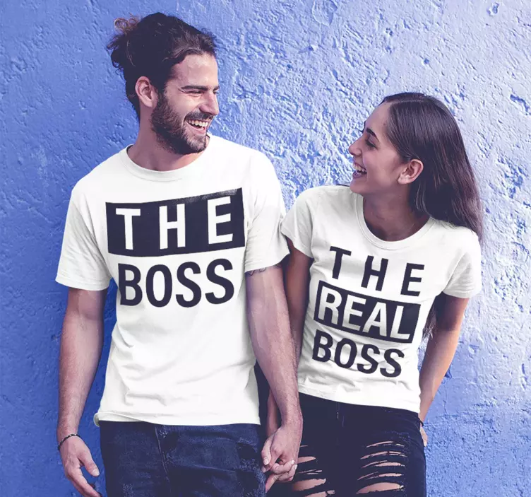 Boss and real boss couple t shirts - TenStickers