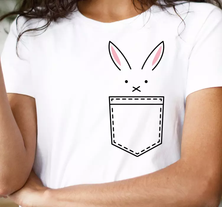 Bunny in the Pocket custom t-shirt - TenStickers