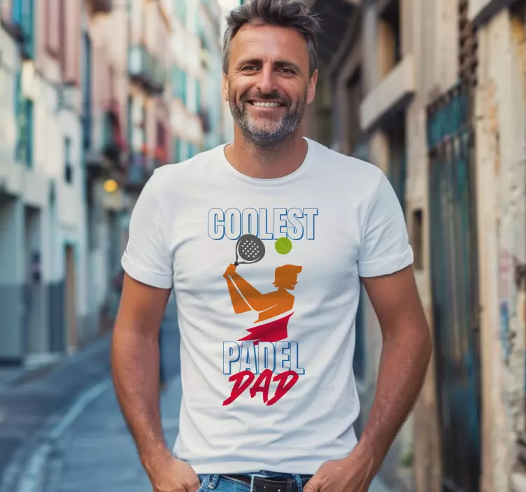 Coolest Padel dad t-shirt - TenStickers