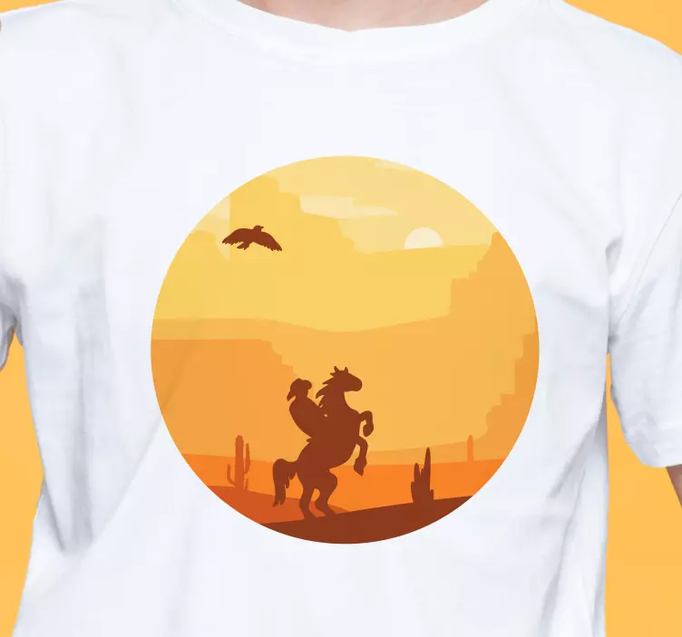 Cowboy Sunset Adventure t-shirt - TenStickers