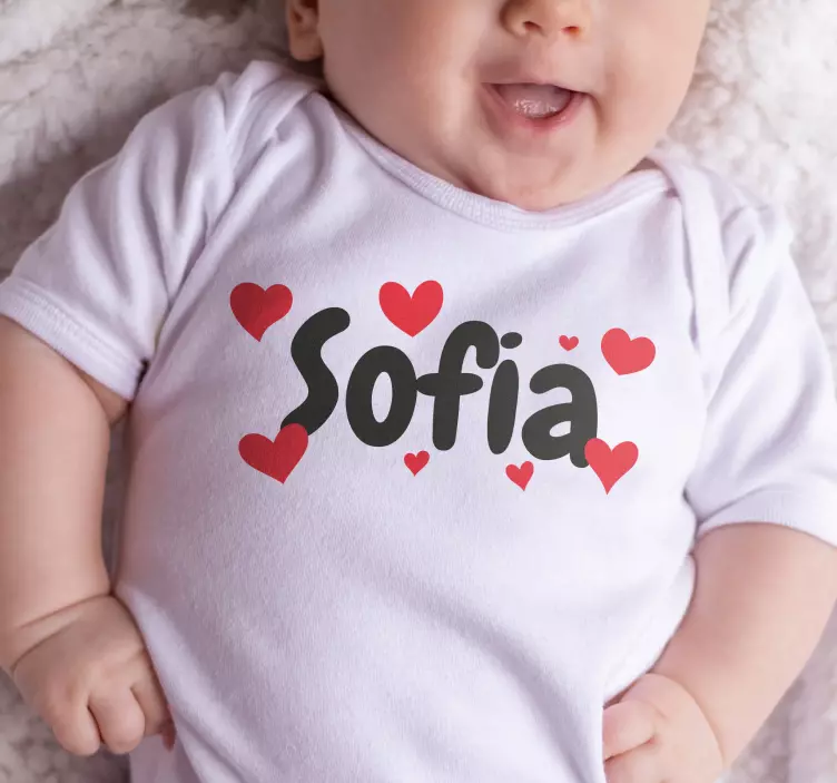 Custom baby bodysuit with name  - TenStickers