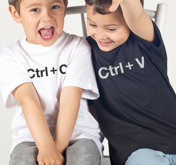 Control C and Control V kids t-shirt - TenStickers