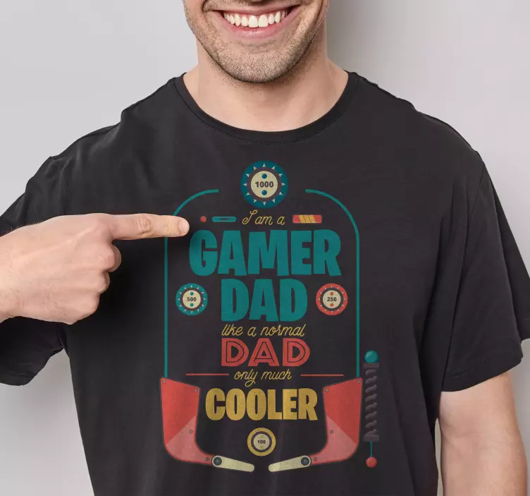 Gamer dad Fathers day shirt - TenStickers