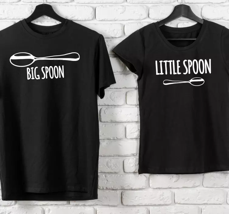 Big spoon and little spoon matching couple t shirts - TenStickers