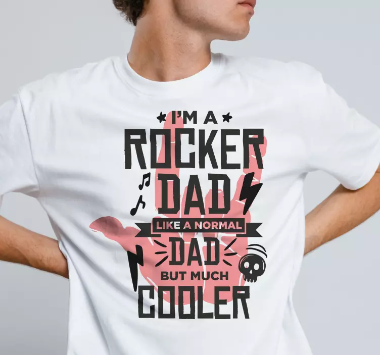 Rocker dad Fathers day shirt - TenStickers