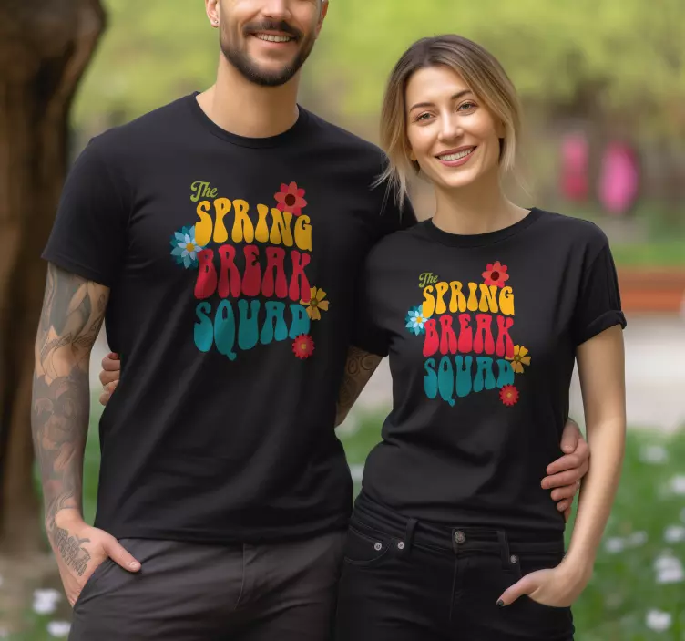 Spring break squad his and hers couple t shirt - TenStickers