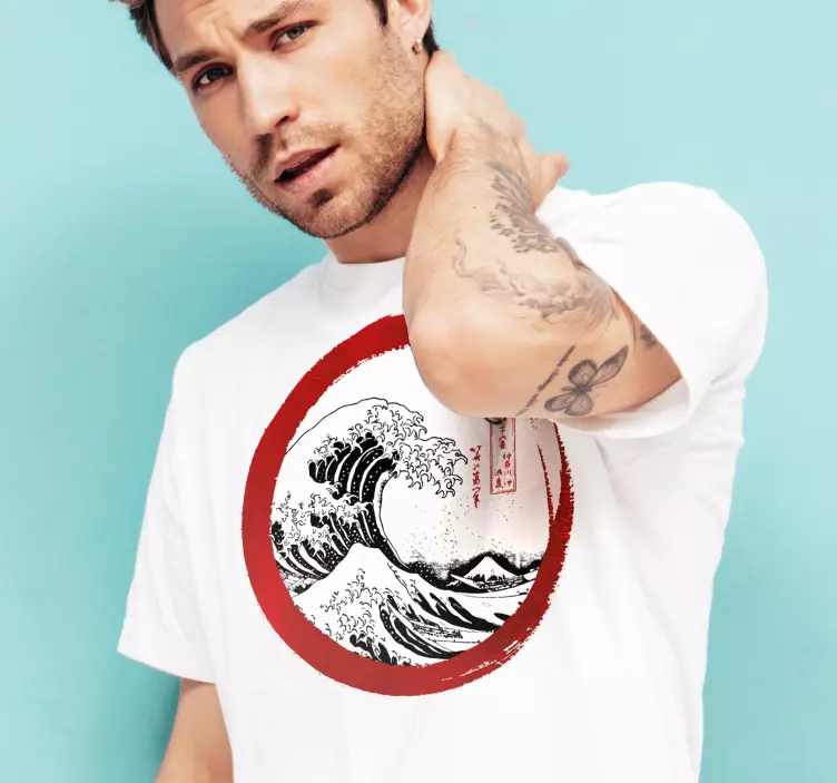 The great wave of Kanagawa custom t-shirt - TenStickers