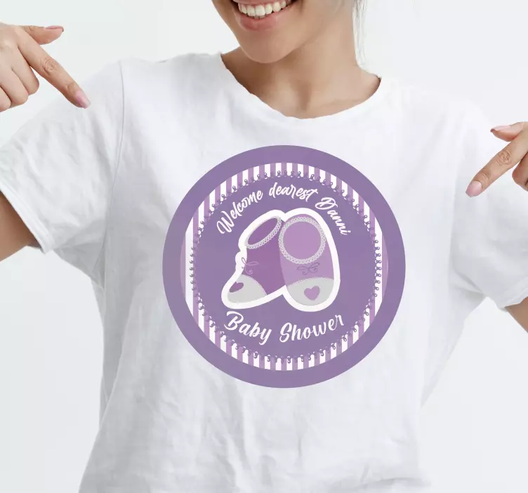 Welcoming invitation baby t-shirt - TenStickers