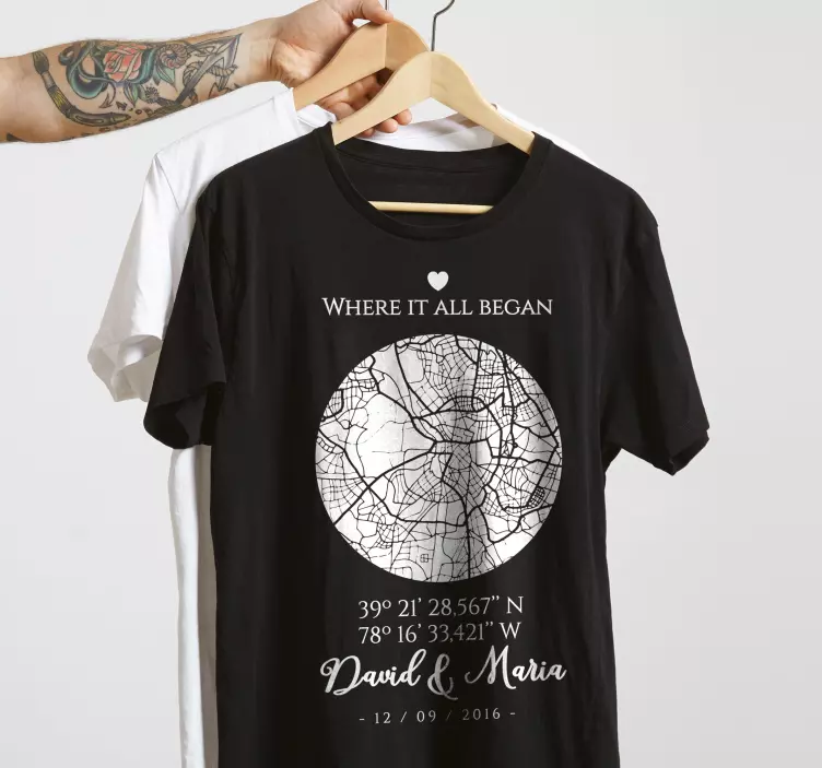 Where it all began matching couple t shirts - TenStickers