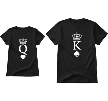 Couple t-shirts queen and king design - TenStickers