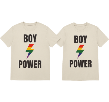 Couple t-shirts lgbt boy strength - TenStickers