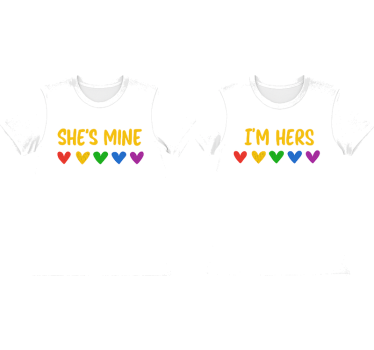 Lgbt she's mine couple t-shirts - TenStickers