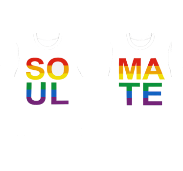Couple t-shirts lgbt soulmate - TenStickers