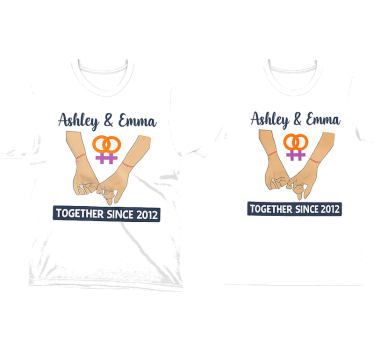 Couple t-shirts lgbt together since forever - TenStickers